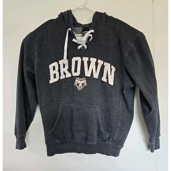 Brown University Hoodie Womens M Grey Ivy League College Preppy Academia Logo - Picture 1 of 9